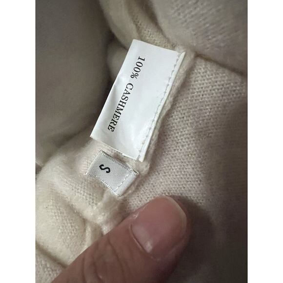 Hedge 100% Cashemere Vest Ivory Zellie Sz Small Long Pockets - Picture 5 of 9